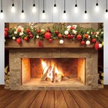 Fondo Fotográfico Baocicco de Chimenea Navideña 3 x 2 m-Venta Internacional
