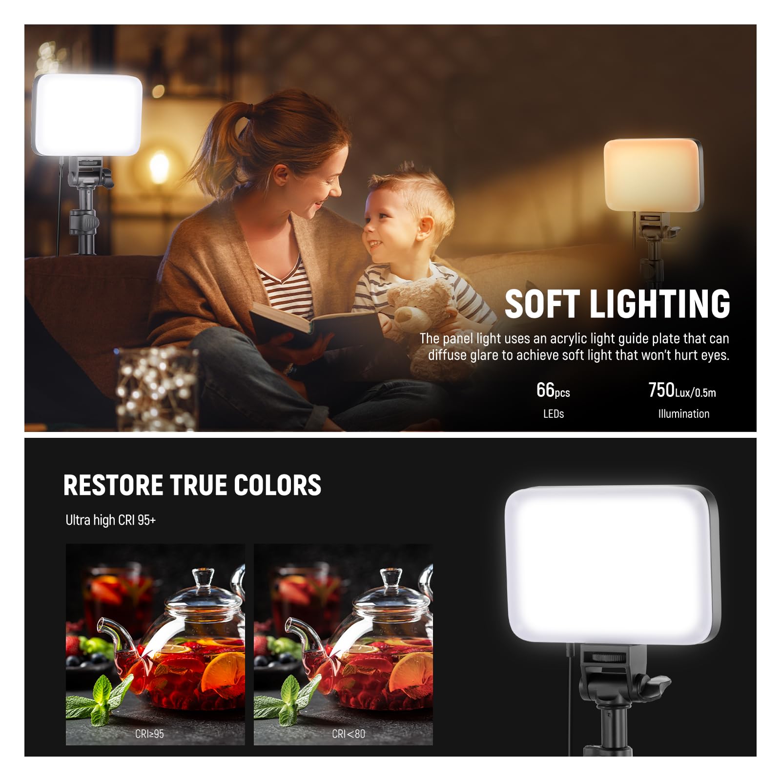 Foto 4 pulgar | Kit De Iluminación Led Para Paneles De Vídeo Neewer Basic Bp66, Paquete De 2 - Venta Internacional.