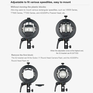 Foto 3 | Soporte Speedlite S-type Bowens Para Godox V1 Ad200pro - Venta Internacional.