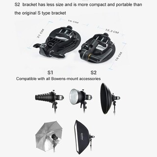 Foto 6 | Soporte Speedlite S-type Bowens Para Godox V1 Ad200pro - Venta Internacional.