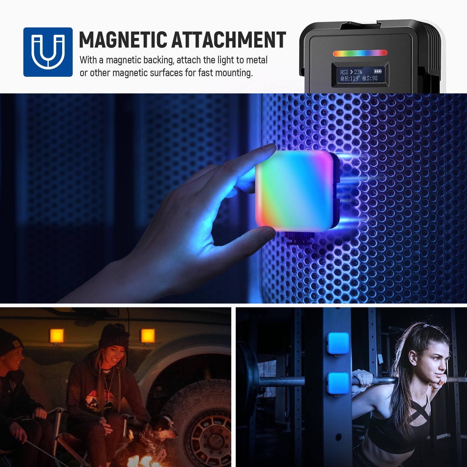 Foto 6 pulgar | Lámpara De Vídeo Rgb Neewer Rgb62 Con Control App Cri97+ 2500k-8500k - Venta Internacional.