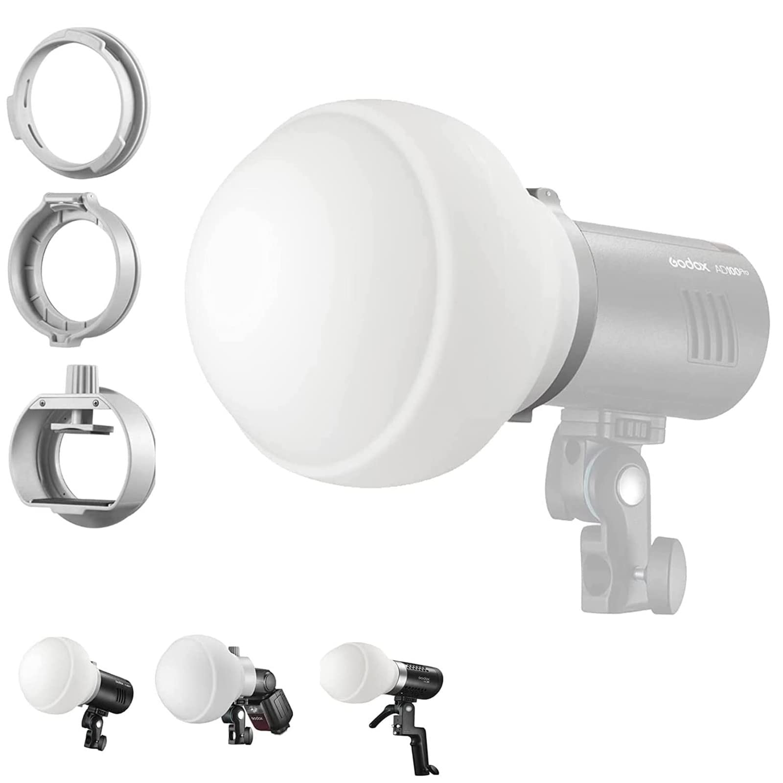 Foto 2 pulgar | Kit De Difusión En Domo Godox Ml-cd15 Para Godox V1 Ad100pro Ad200pro - Venta Internacional.
