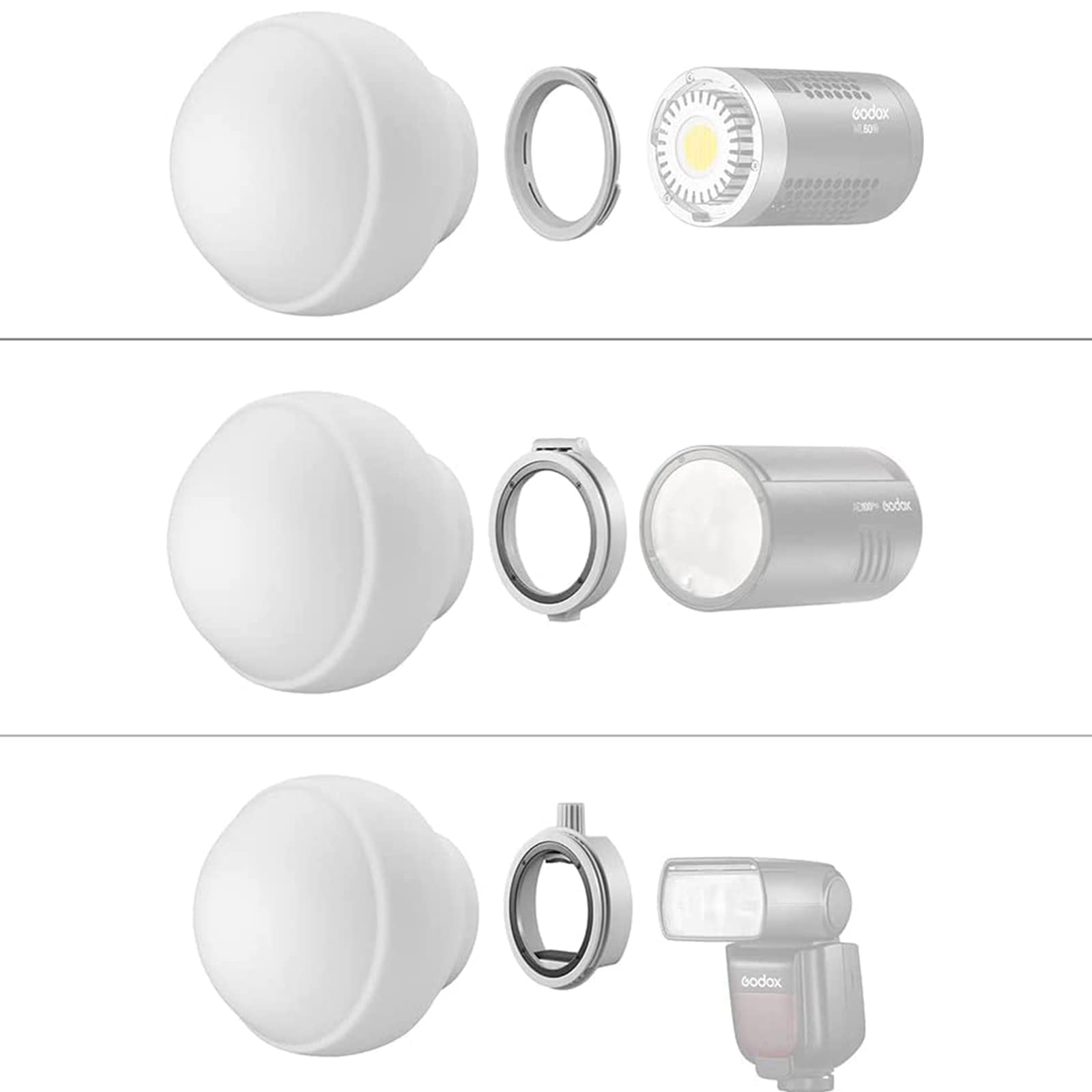 Foto 3 pulgar | Kit De Difusión En Domo Godox Ml-cd15 Para Godox V1 Ad100pro Ad200pro - Venta Internacional.