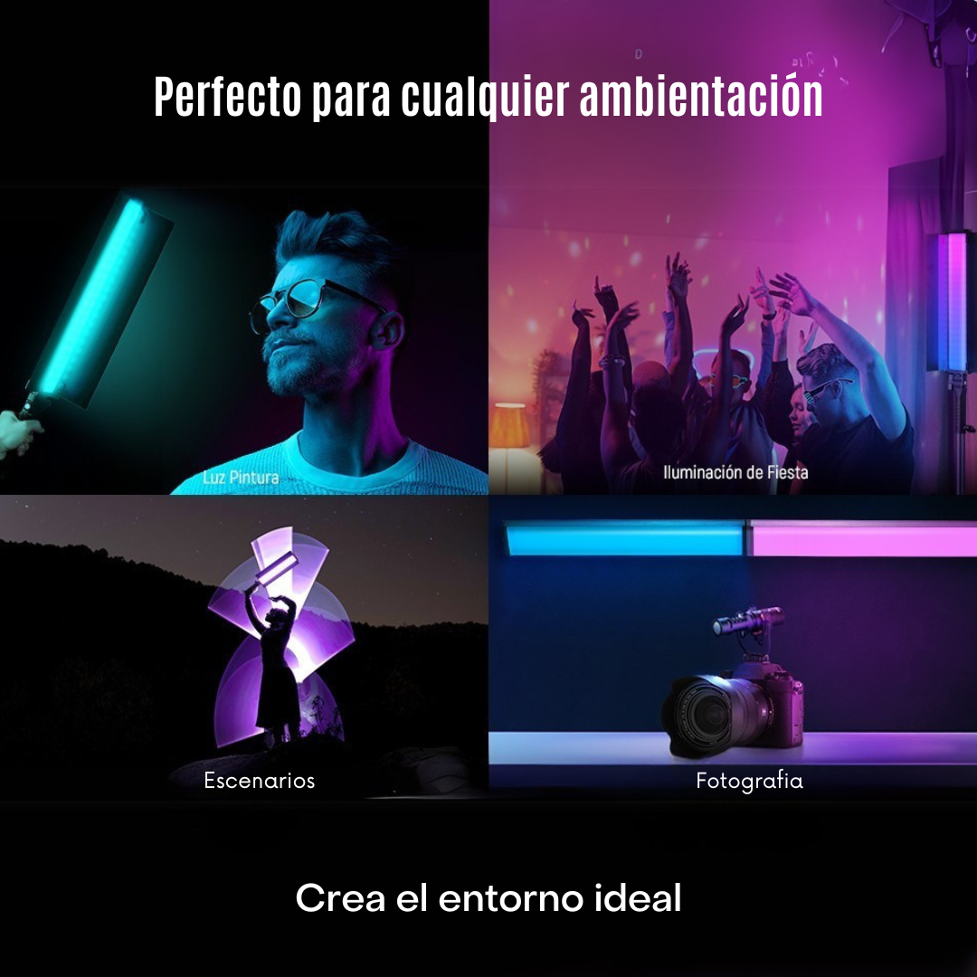 Foto 6 pulgar | Lámpara Led Rgb De Mano Iluminación Profesional Para Fotografía Y Video