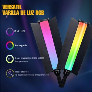 Foto 6 | Lámpara Led Rgb De Mano Iluminación Profesional Para Fotografía Y Video