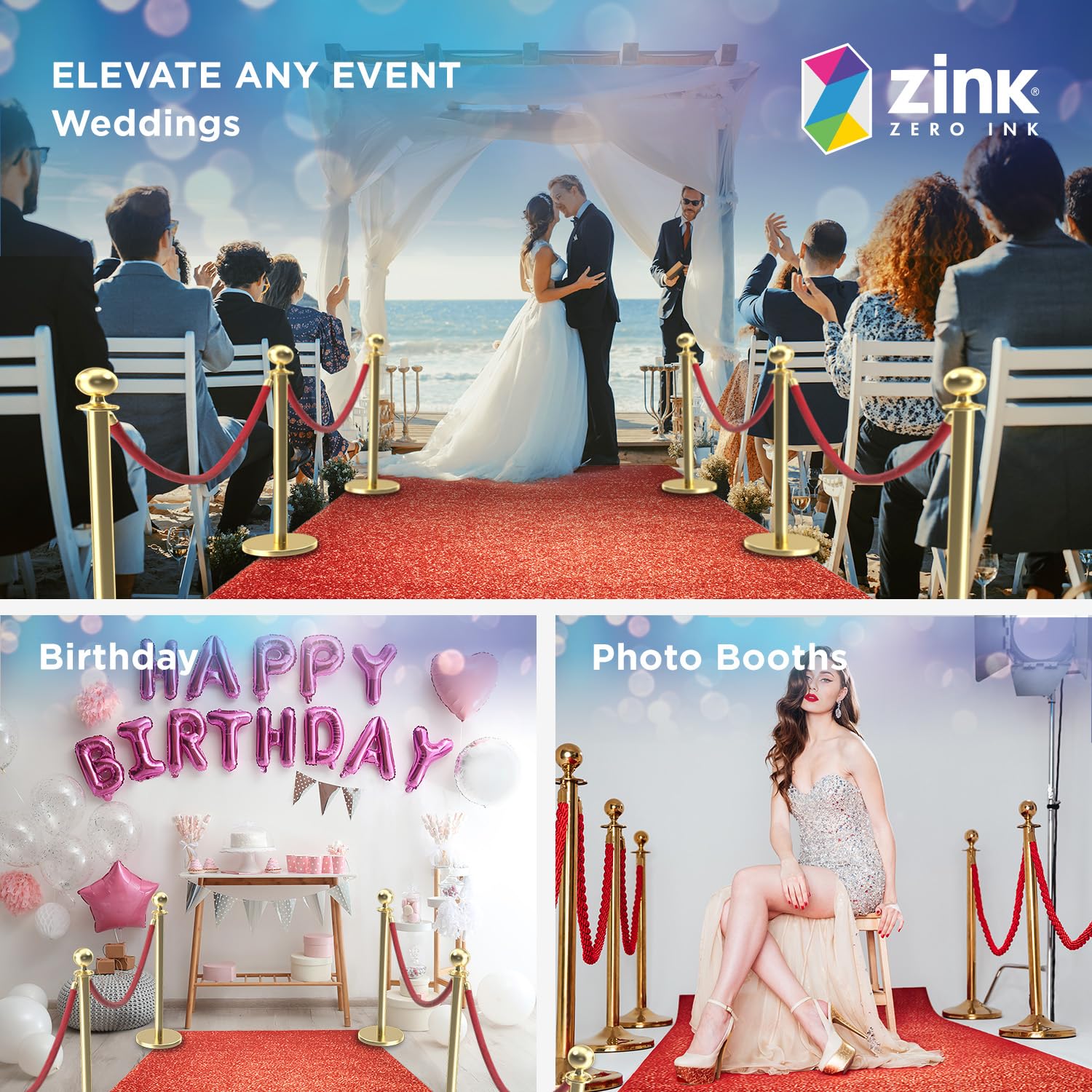 Foto 7 pulgar | Red Carpet Bundle Zink, 4 Unidades, 90 Cm, Puntales De Acero Inoxidable - Venta Internacional.