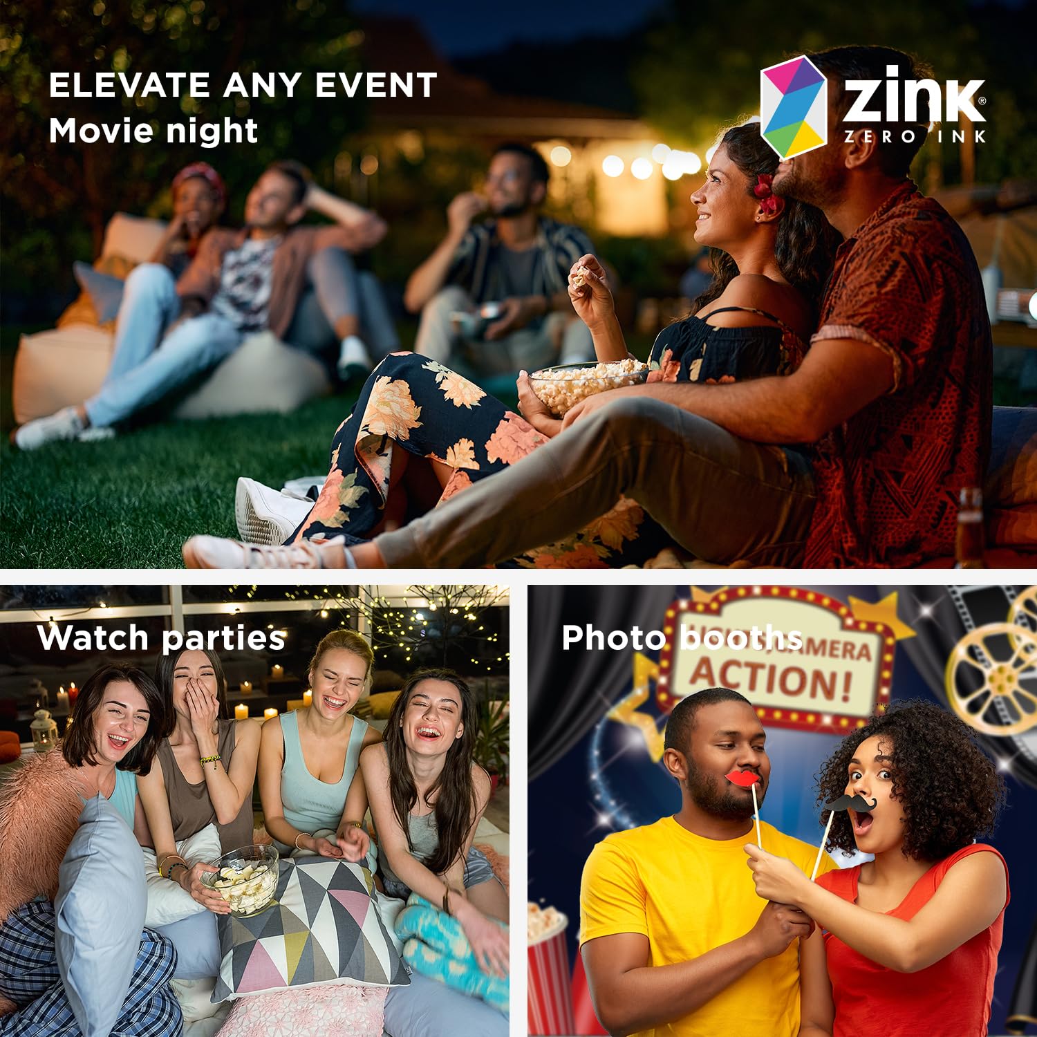 Foto 4 | Paquete De Fotomatón Zink Hollywood Con Telón De Fondo De 1,4 X 1,8 M - Venta Internacional.