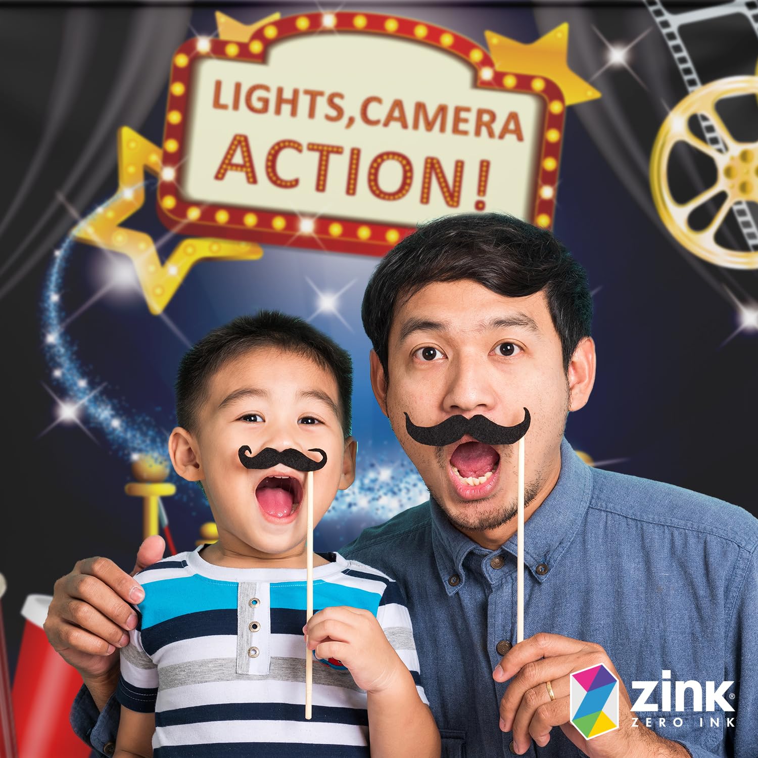 Foto 5 | Paquete De Fotomatón Zink Hollywood Con Telón De Fondo De 1,4 X 1,8 M - Venta Internacional.