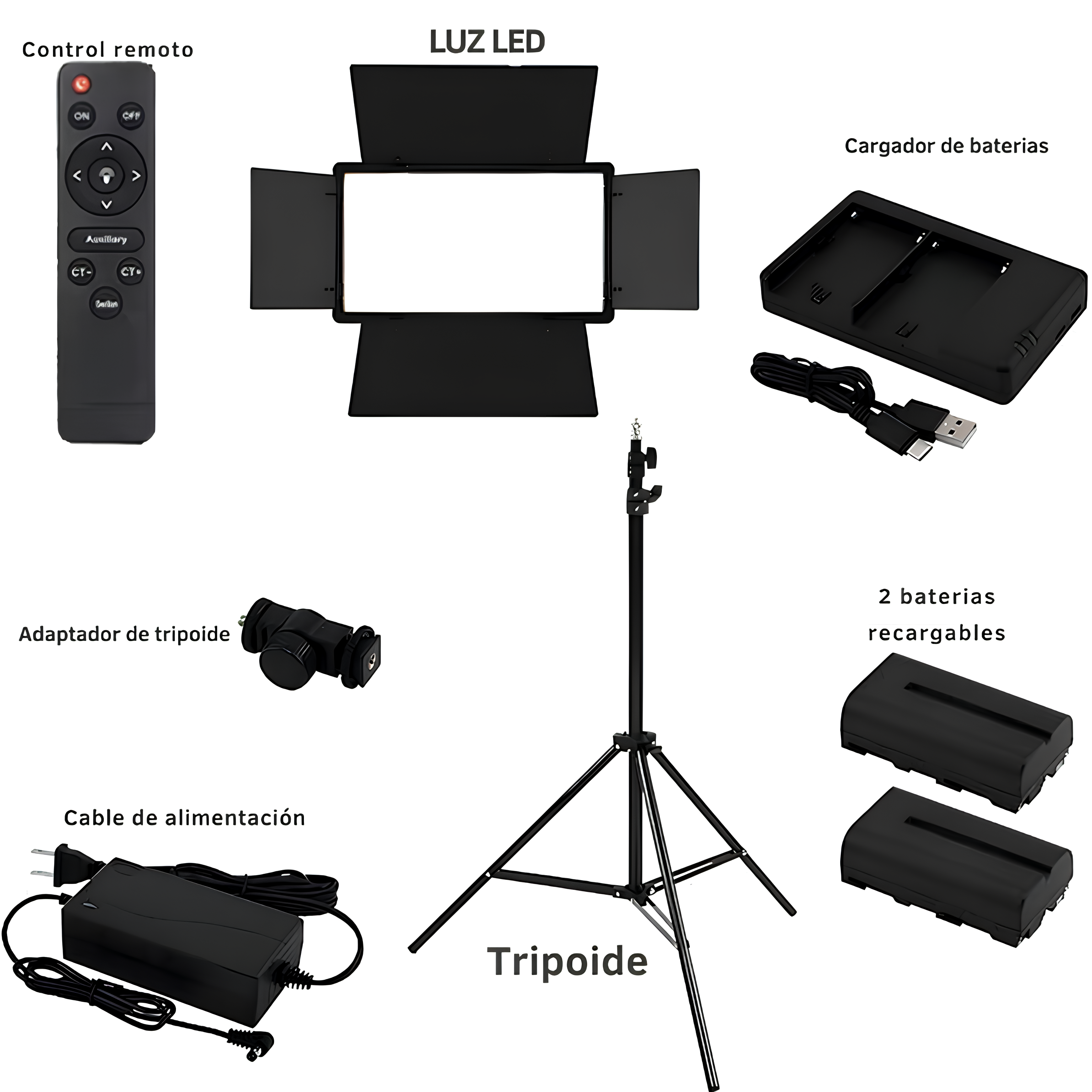 Foto 4 pulgar | Panel Led Profesional Para Fotografía Y Video Con Batería Recargable
