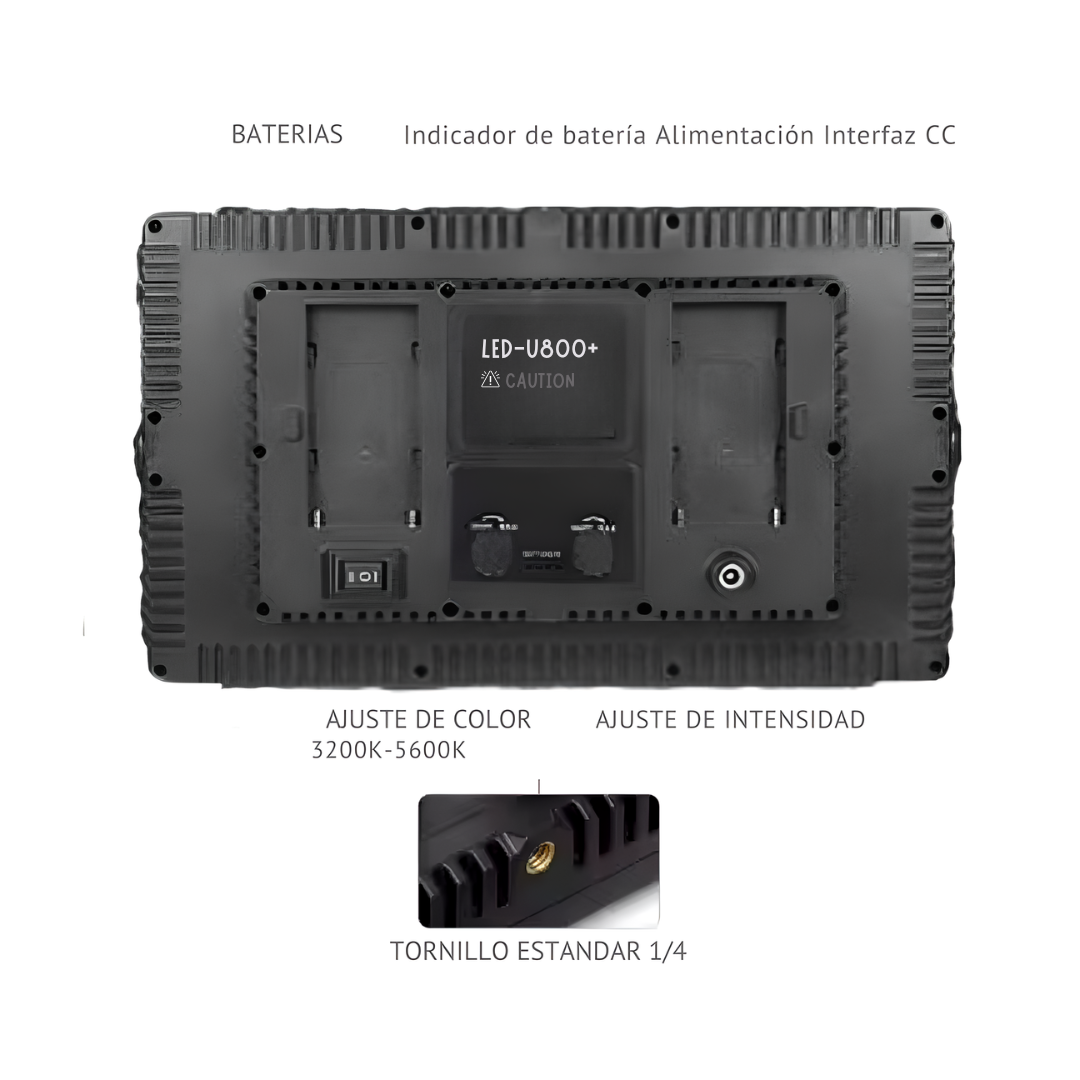 Foto 8 pulgar | Panel Led Profesional Para Fotografía Y Video Con Batería Recargable
