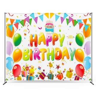 Foto 1 | Telón De Fondo De Zincado Para Cumpleaños, Sin Arrugas, 137 Cm X 183 Cm - Venta Internacional.