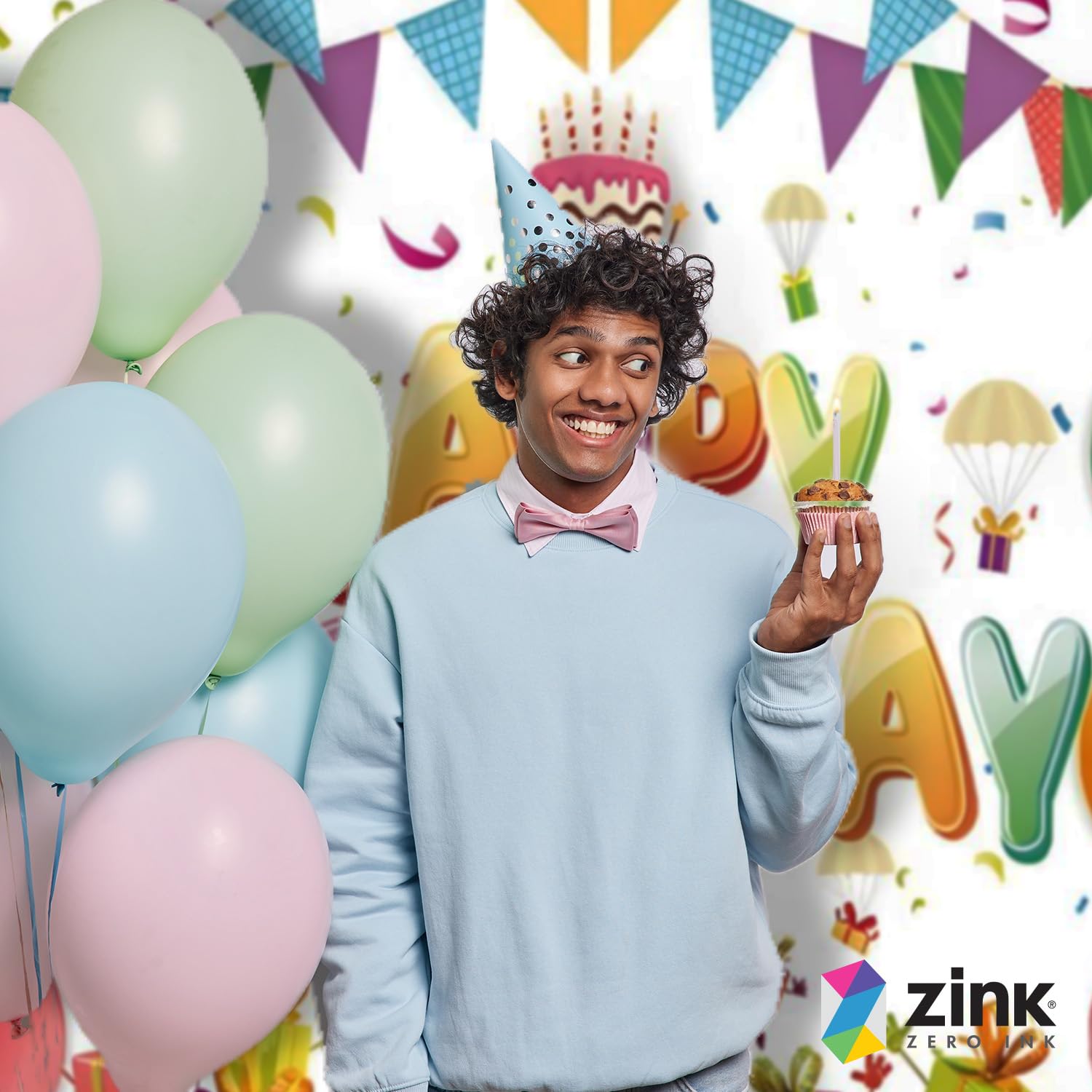 Foto 5 | Telón De Fondo De Zincado Para Cumpleaños, Sin Arrugas, 137 Cm X 183 Cm - Venta Internacional.