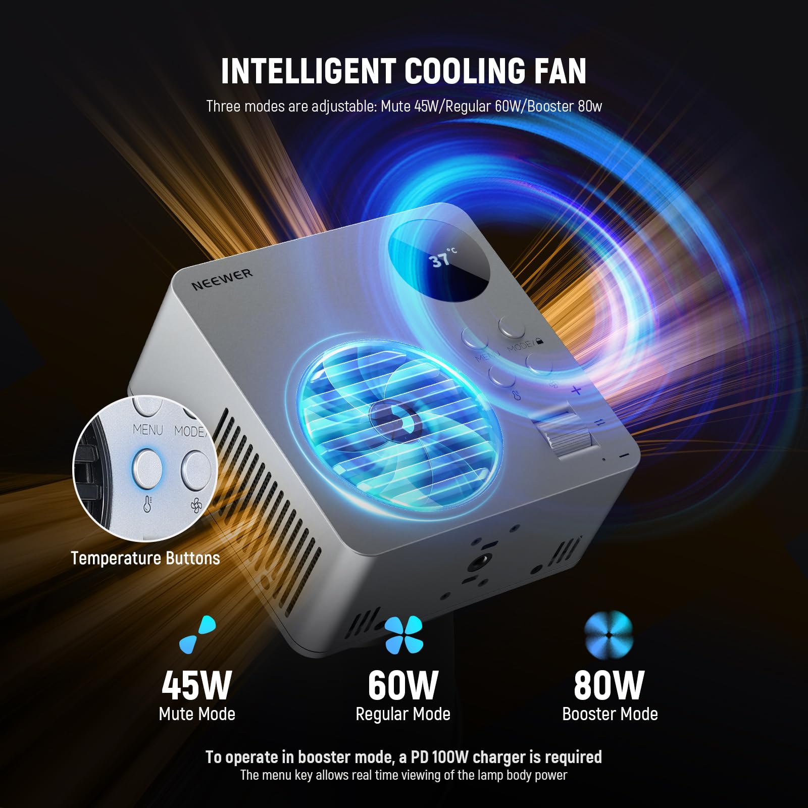 Foto 6 pulgar | Lámpara Led De Vídeo Neewer Hb80c Rgbww De 80 W Con Batería De 72 Wh, 100 W Pd - Venta Internacional.