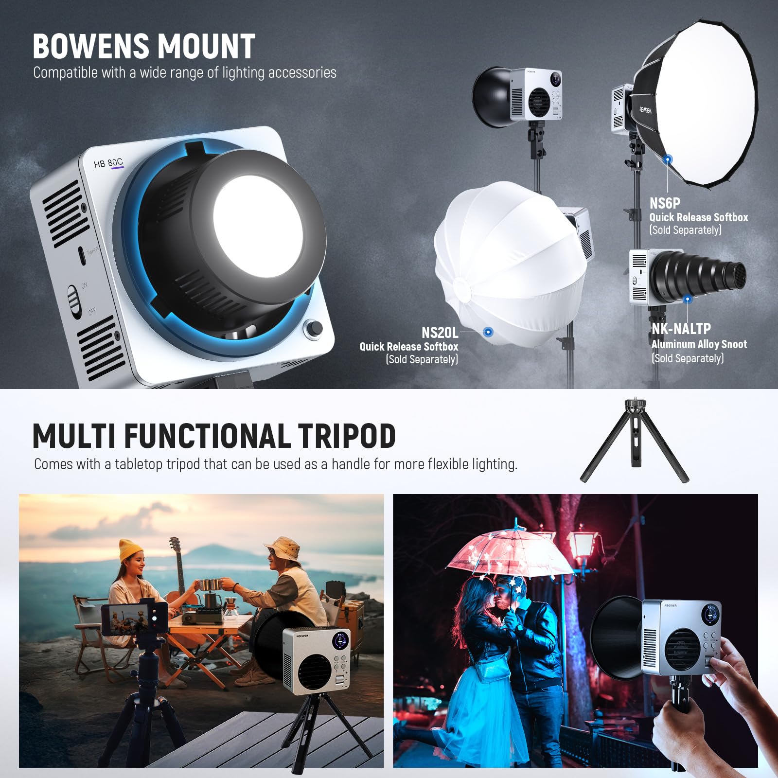 Foto 7 pulgar | Lámpara Led De Vídeo Neewer Hb80c Rgbww De 80 W Con Batería De 72 Wh, 100 W Pd - Venta Internacional.