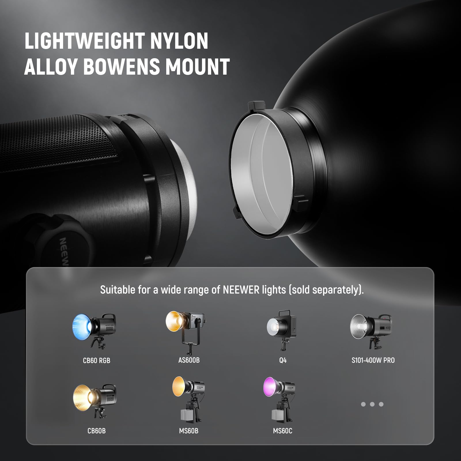 Foto 6 | Reflector Neewer Fr26 De 26,5 Cm Con Rejillas En Forma De Panal Y Difusor - Venta Internacional.