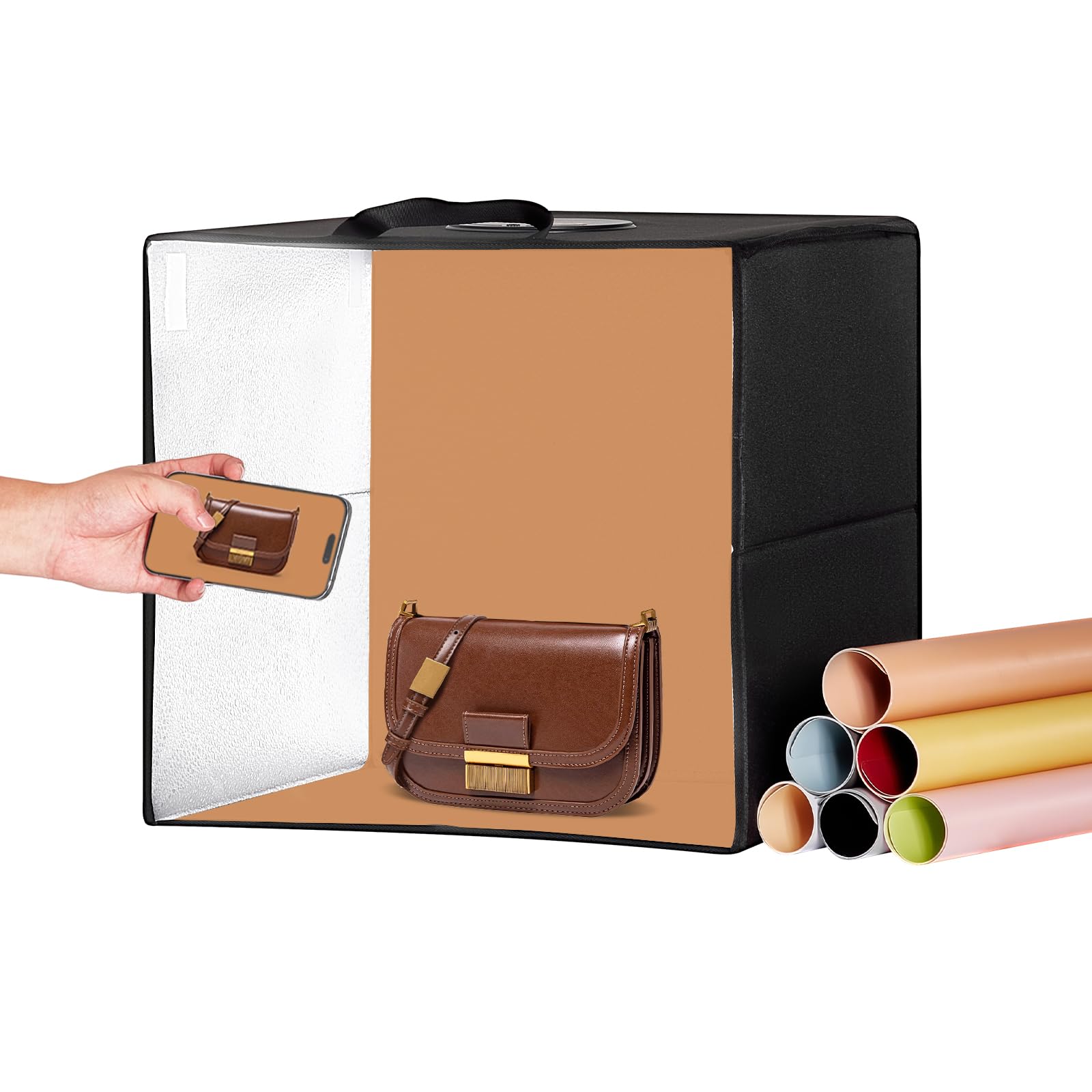 Foto 1 | Caja De Luz Vevor Para Estudio Fotográfico, 16 X 16 Cm, Con 120 Led Y 6 Fondos - Venta Internacional.