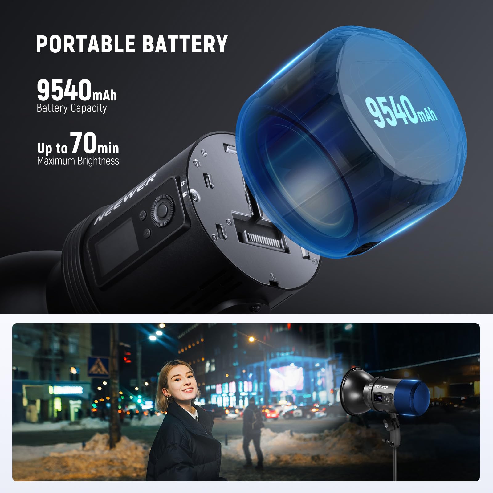 Foto 4 pulgar | Luz De Vídeo Led Neewer Cb60pro De 70 W Con Batería De 9540 Mah - Venta Internacional.