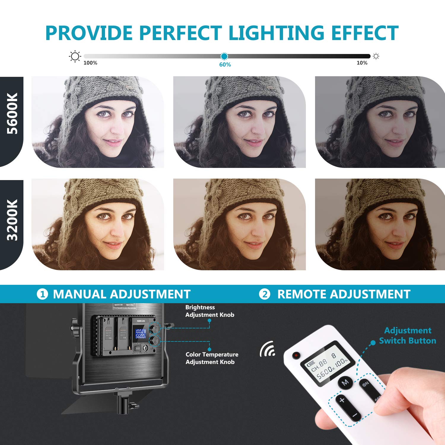 Foto 4 pulgar | Luces De Vídeo Led Neewer, 2 Paquetes De 660 Unidades, Bicolores, Regulables, Con Bolsa - Venta Internacional.