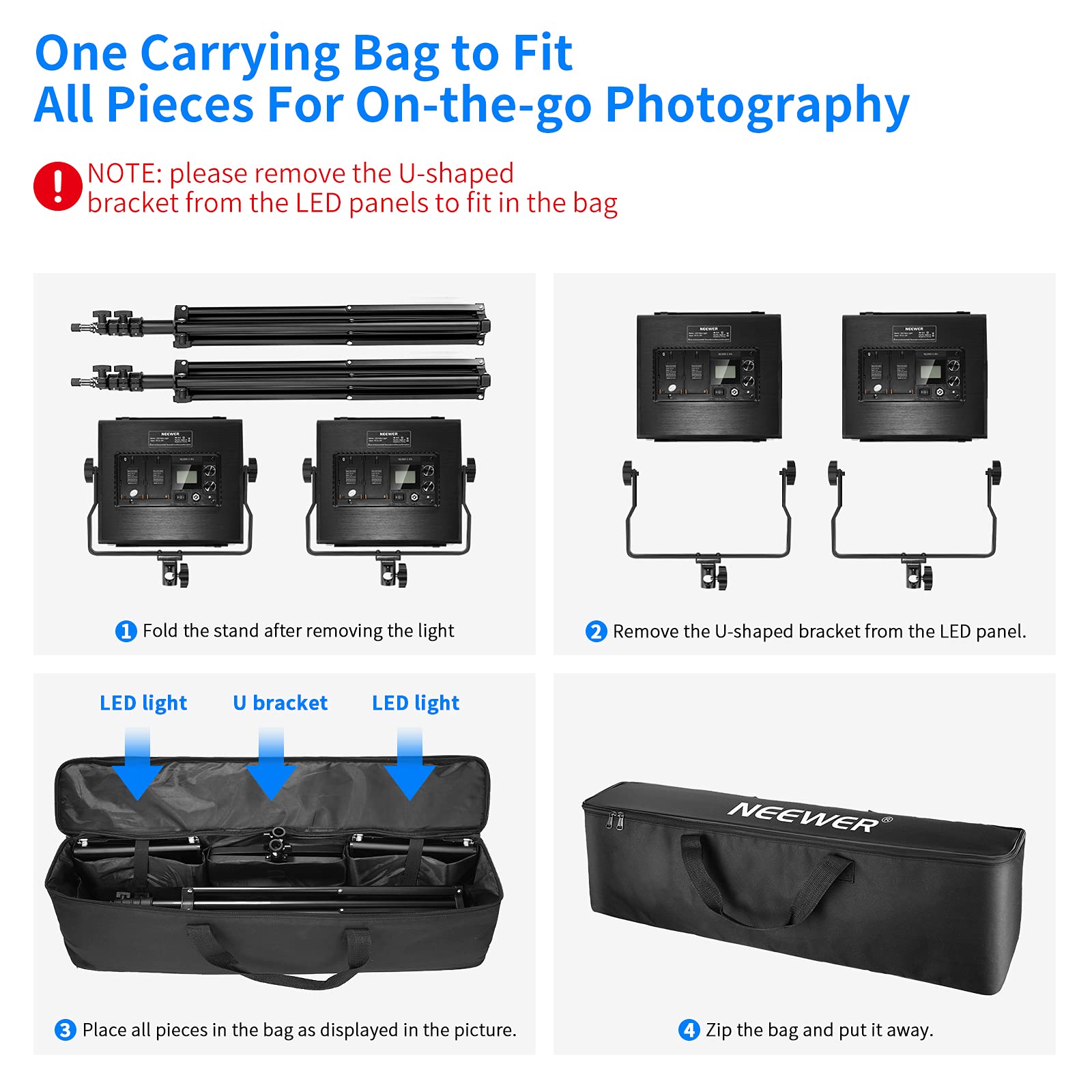 Foto 5 pulgar | Luces De Vídeo Led Neewer, 2 Paquetes De 660 Unidades, Bicolores, Regulables, Con Bolsa - Venta Internacional.