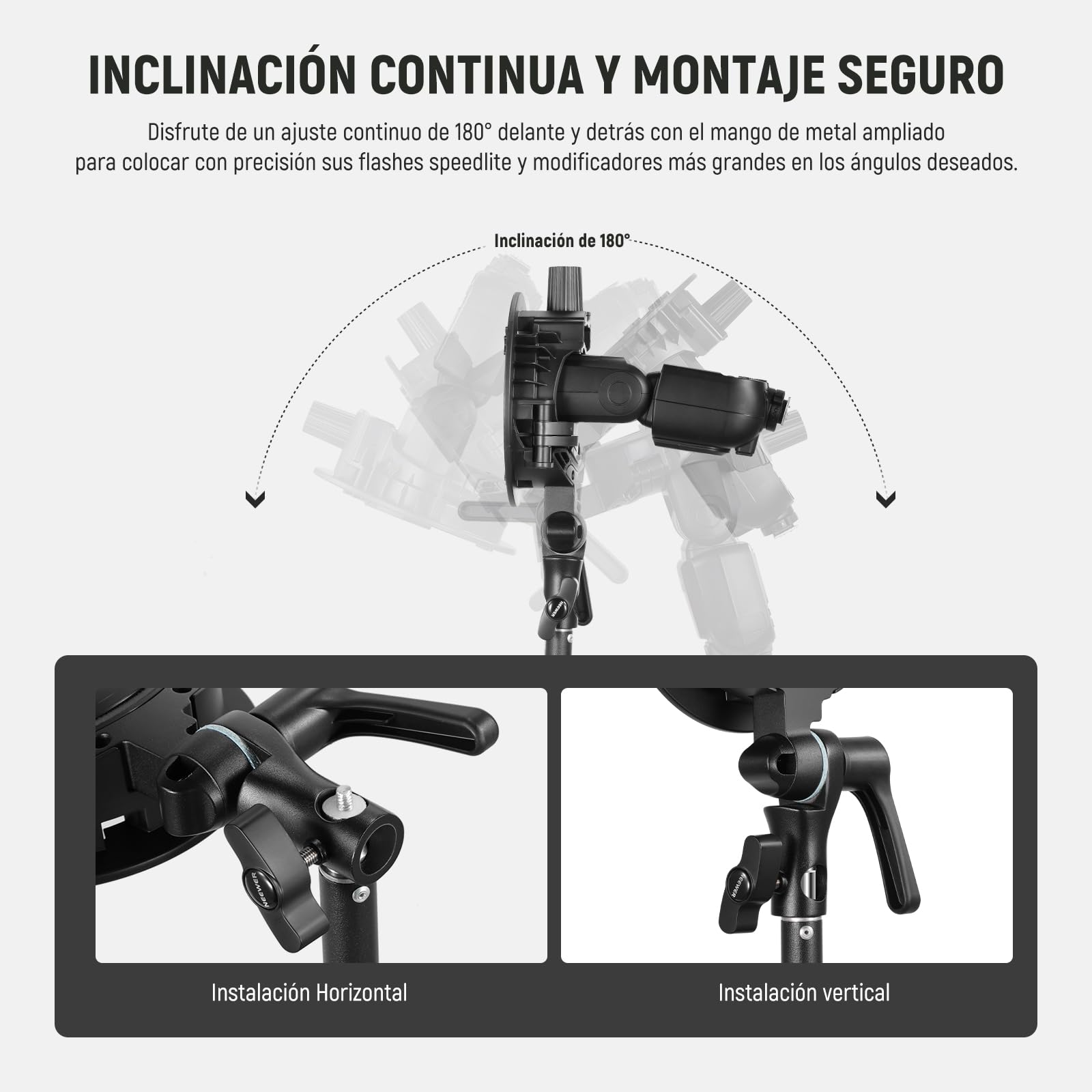 Foto 5 | Soporte De Soporte Neewer Crb1 Tipo S Con Soporte Bowens Para Flash - Venta Internacional.