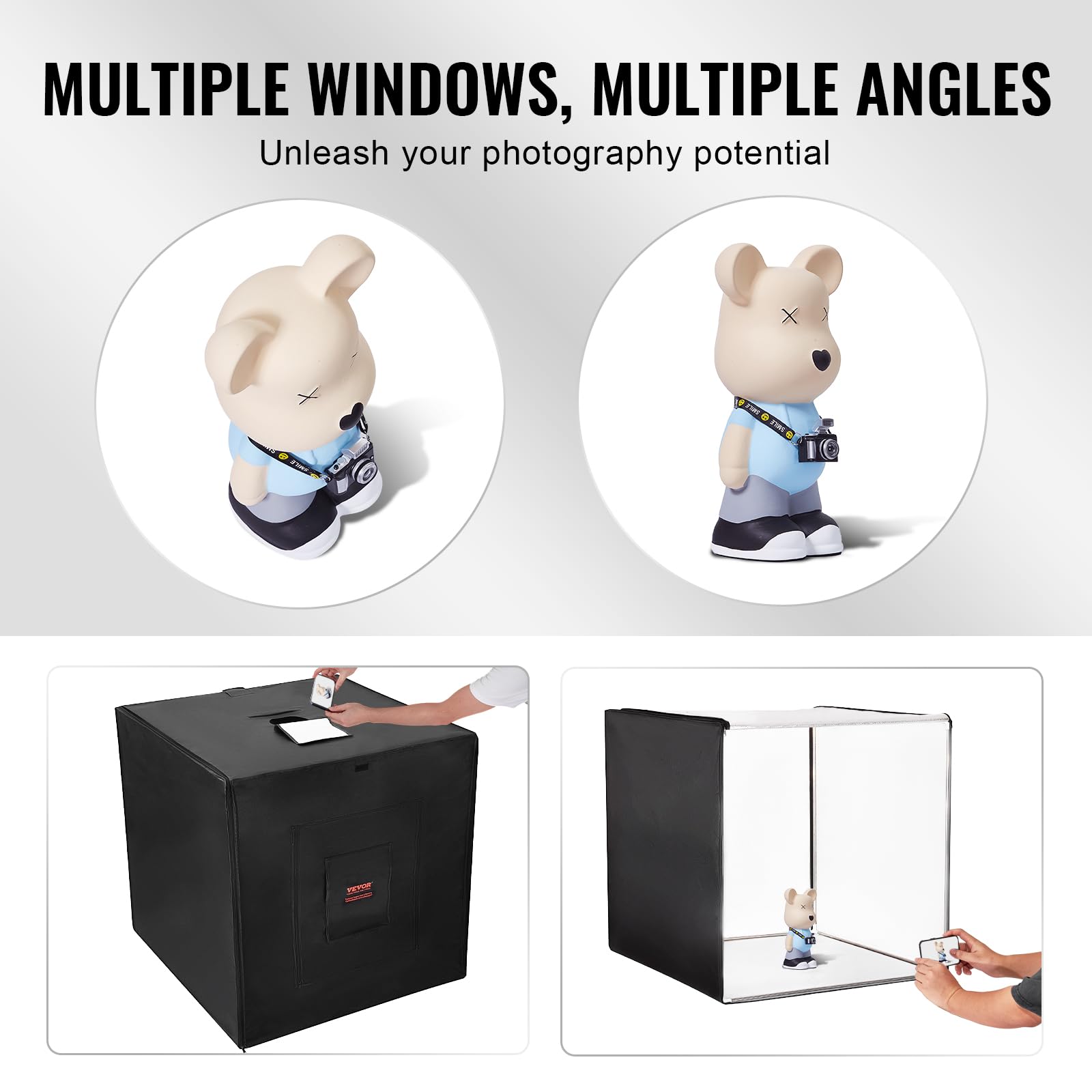 Foto 4 pulgar | Caja De Luz Vevor Para Estudio Fotográfico, 32 X 32 Cm, 5600 K, Con 210 Luces Led - Venta Internacional.
