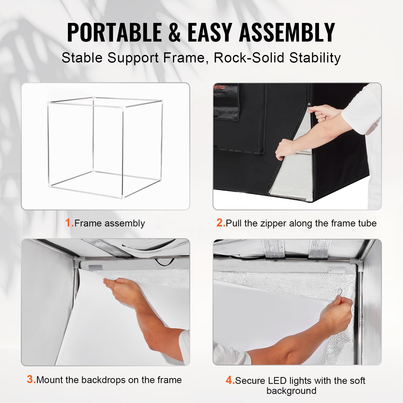 Foto 7 pulgar | Caja De Luz Vevor Para Estudio Fotográfico, 32 X 32 Cm, 5600 K, Con 210 Luces Led - Venta Internacional.