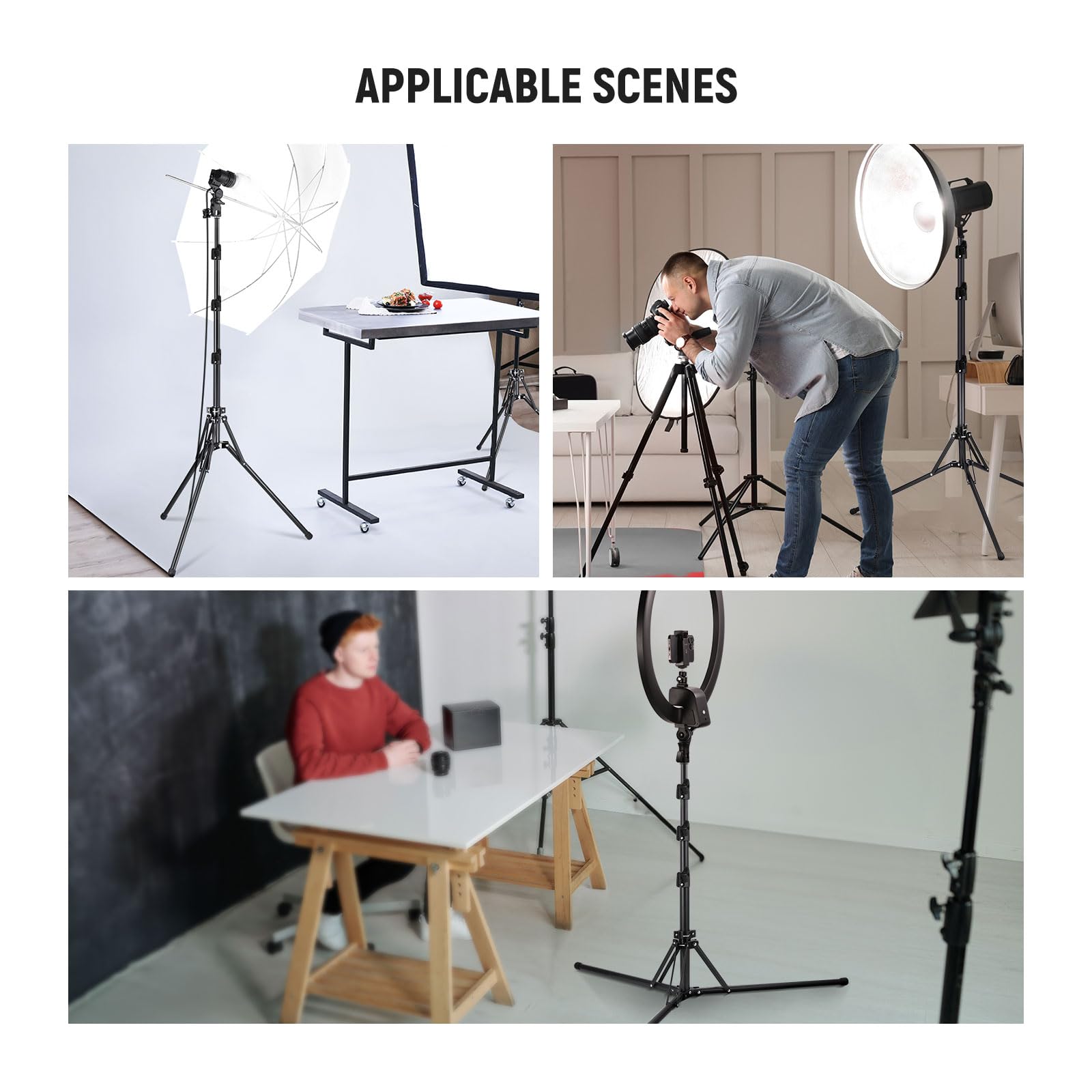 Foto 2 | Soporte De Luz Neewer St178b 70-178 Cm Para Fotografía Negro - Venta Internacional.