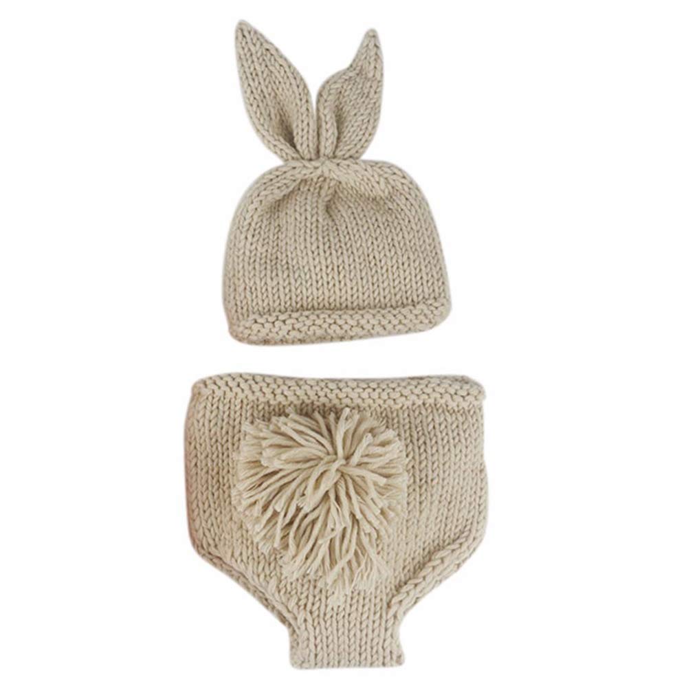 Foto 2 pulgar | Set De Accesorios Fotográficos Con Gorro De Ganchillo Con Forma De Conejo Para Bebé Y Pantalones Cortos - Venta