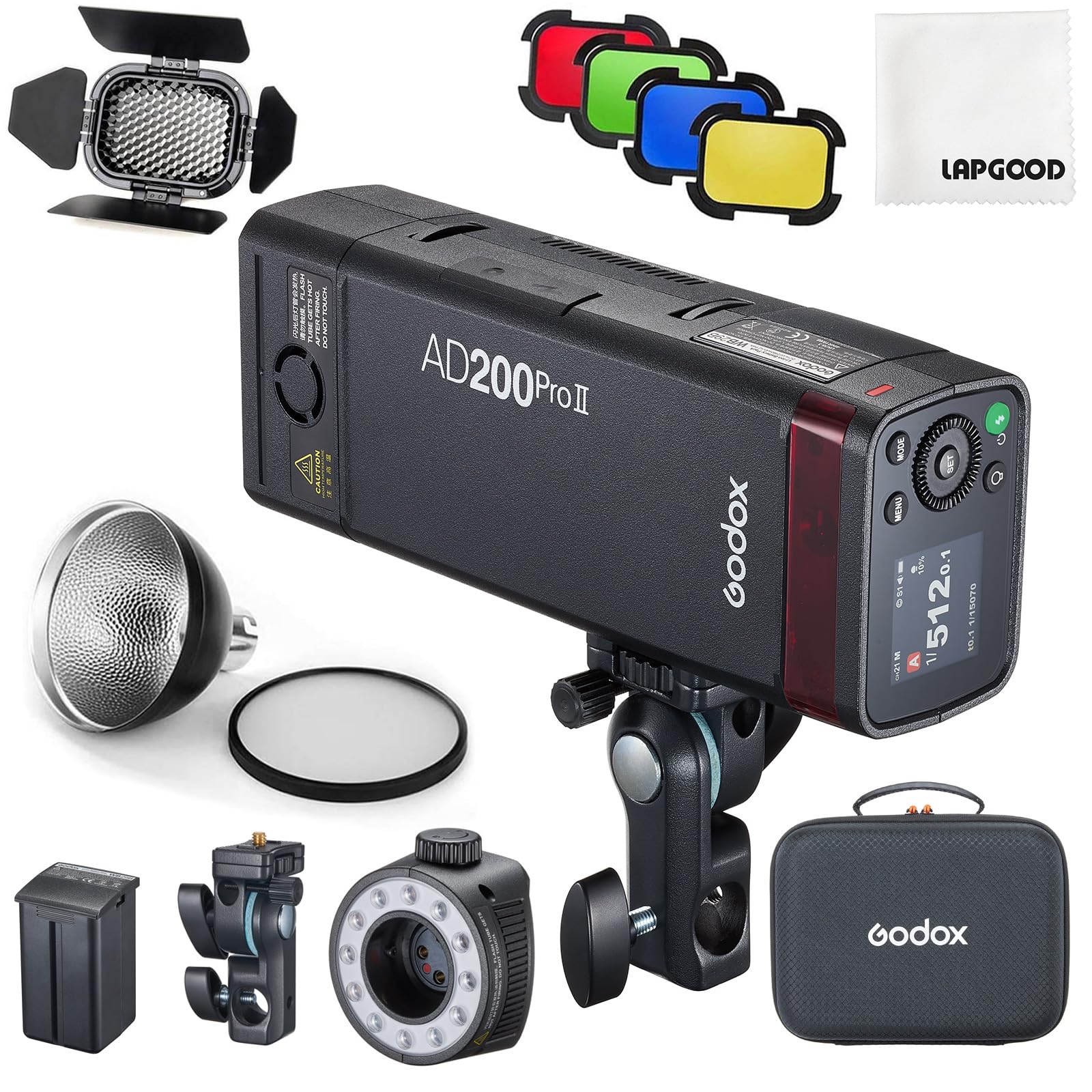 Flash Godox Ad200 Pro Ii De 200 W Ttl Hss Con Puerta Tipo Granero Y Soporte - Venta Internacional.