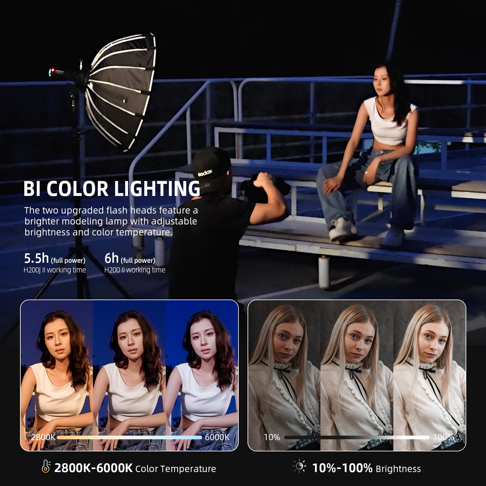 Foto 4 | Flash Estroboscópico Godox Ad200 Pro Ii Ad200pro Ii 200 W Hss 2900 Mah - Venta Internacional.