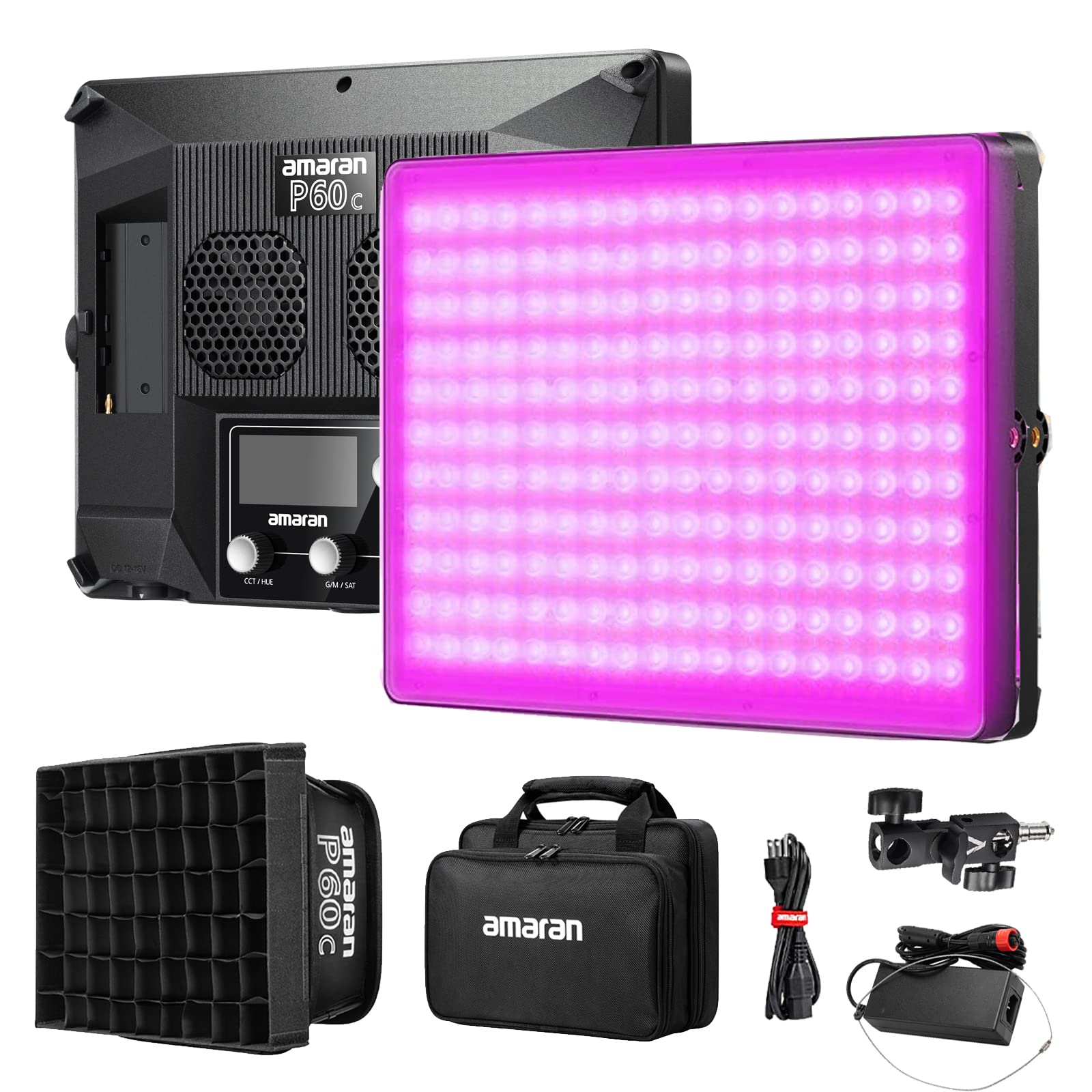 Panel De Vídeo Light Aputure Amaran P60c Rgbww 60w Cri95+ Tlci96+ - Venta Internacional.