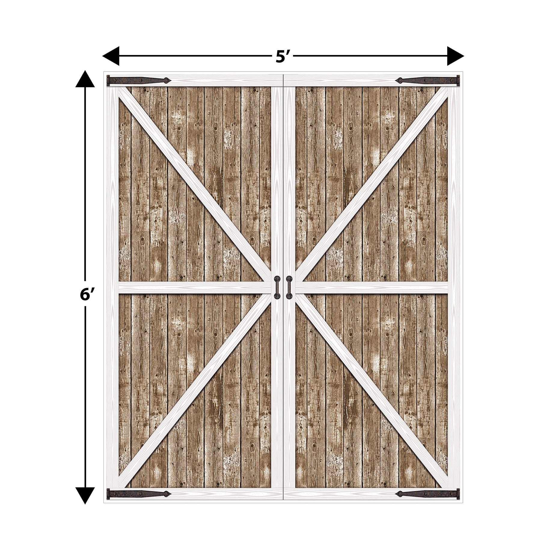 Foto 3 pulgar | Fondo Fotográfico Beistle Rustic Western Barn Door 6x5 Pies - Venta Internacional.