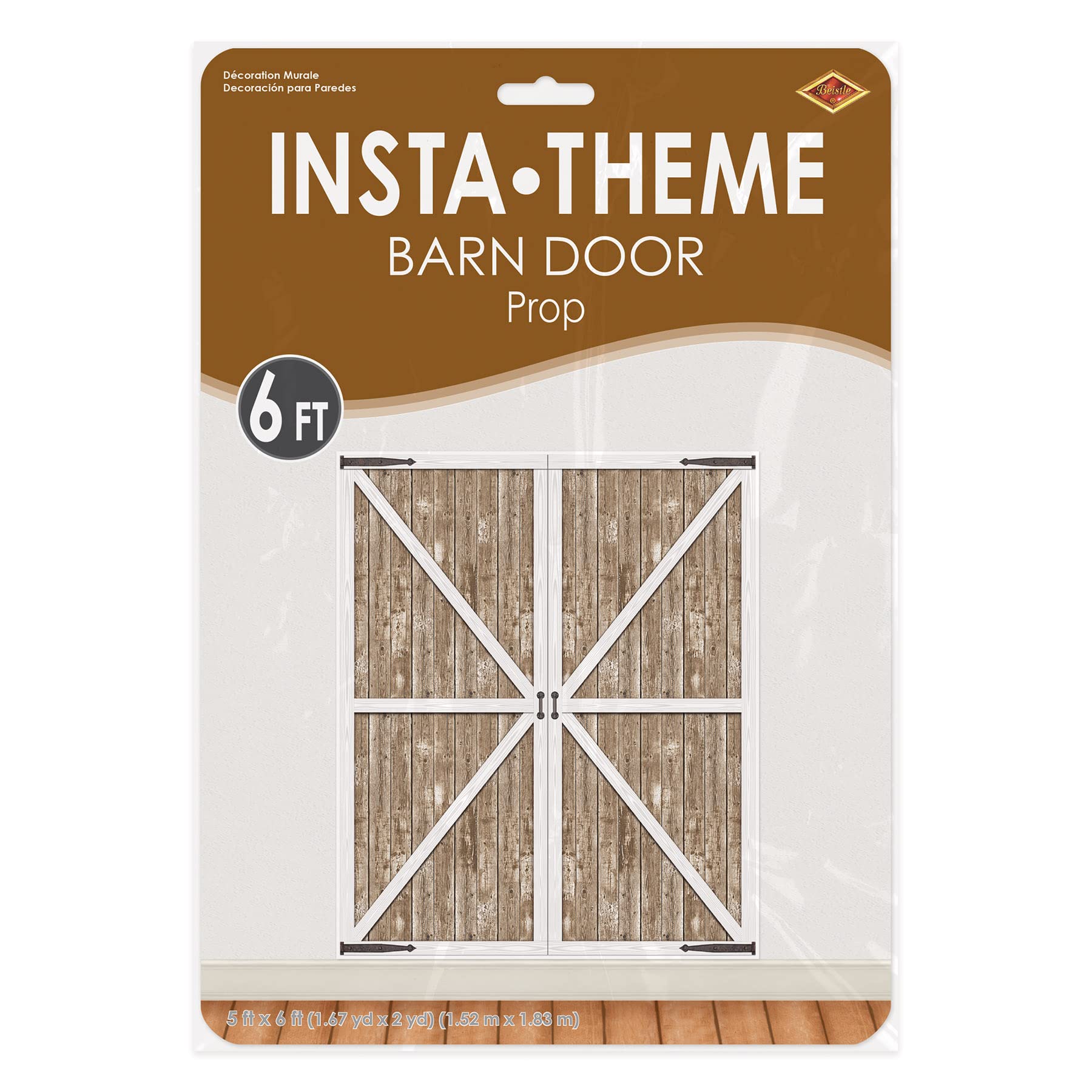 Foto 6 | Fondo Fotográfico Beistle Rustic Western Barn Door 6x5 Pies - Venta Internacional.
