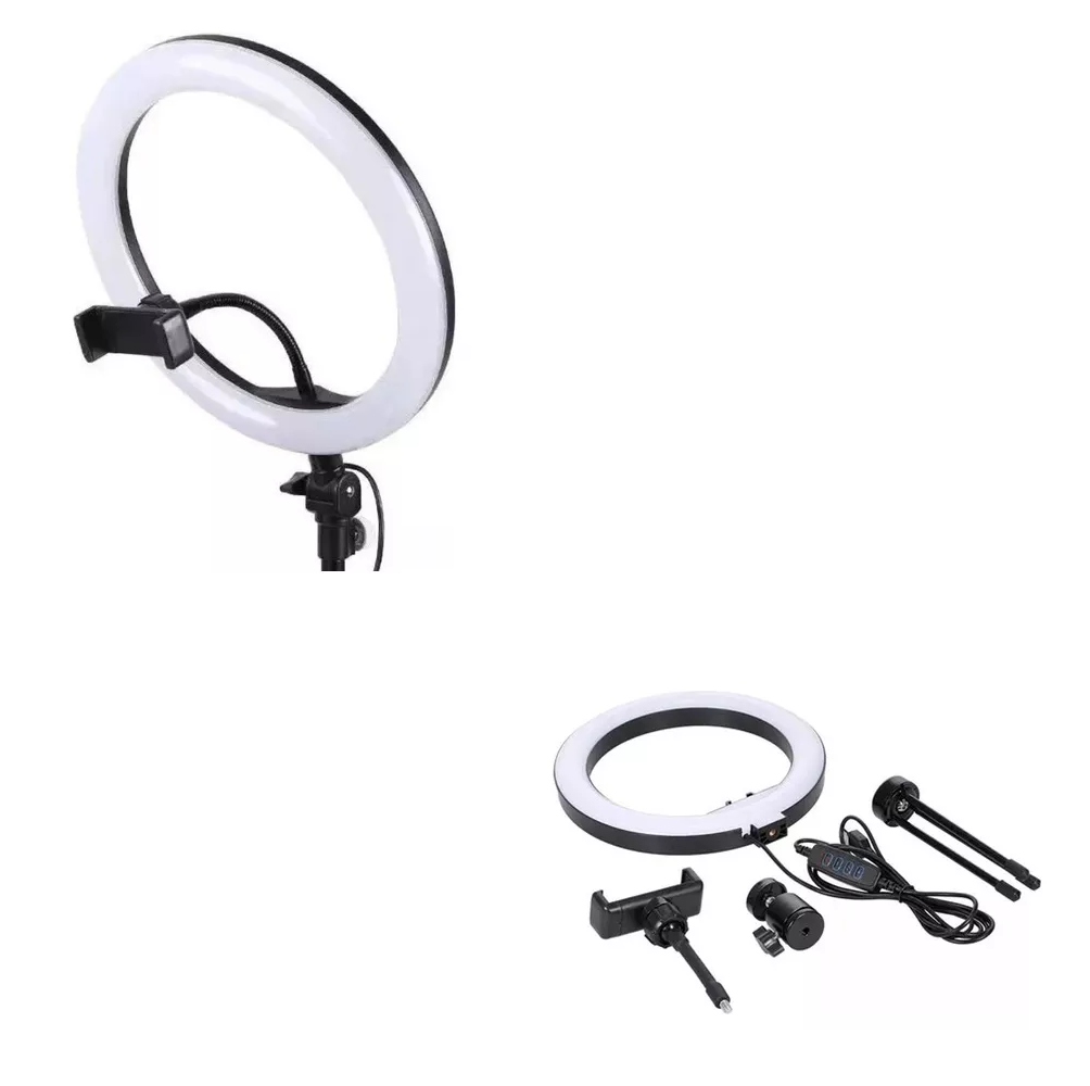 Foto 2 | Aro De Luz Led Belug 26 Cm Con Tripié Soporte Celular Negro