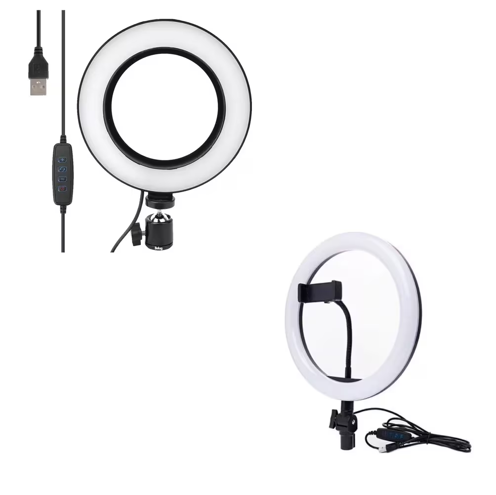 Foto 4 | Aro De Luz Led Belug 26 Cm Con Tripié Soporte Celular Negro
