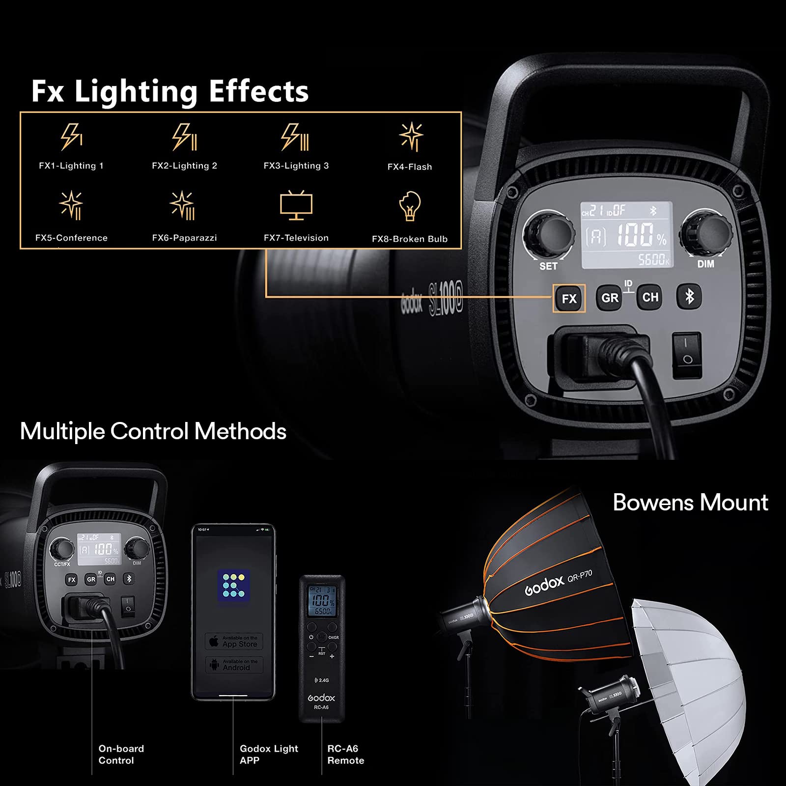 Foto 6 pulgar | Lámpara De Vídeo Led Godox Sl100d Daylight 100 W 5600 K Cri 96+ - Venta Internacional.
