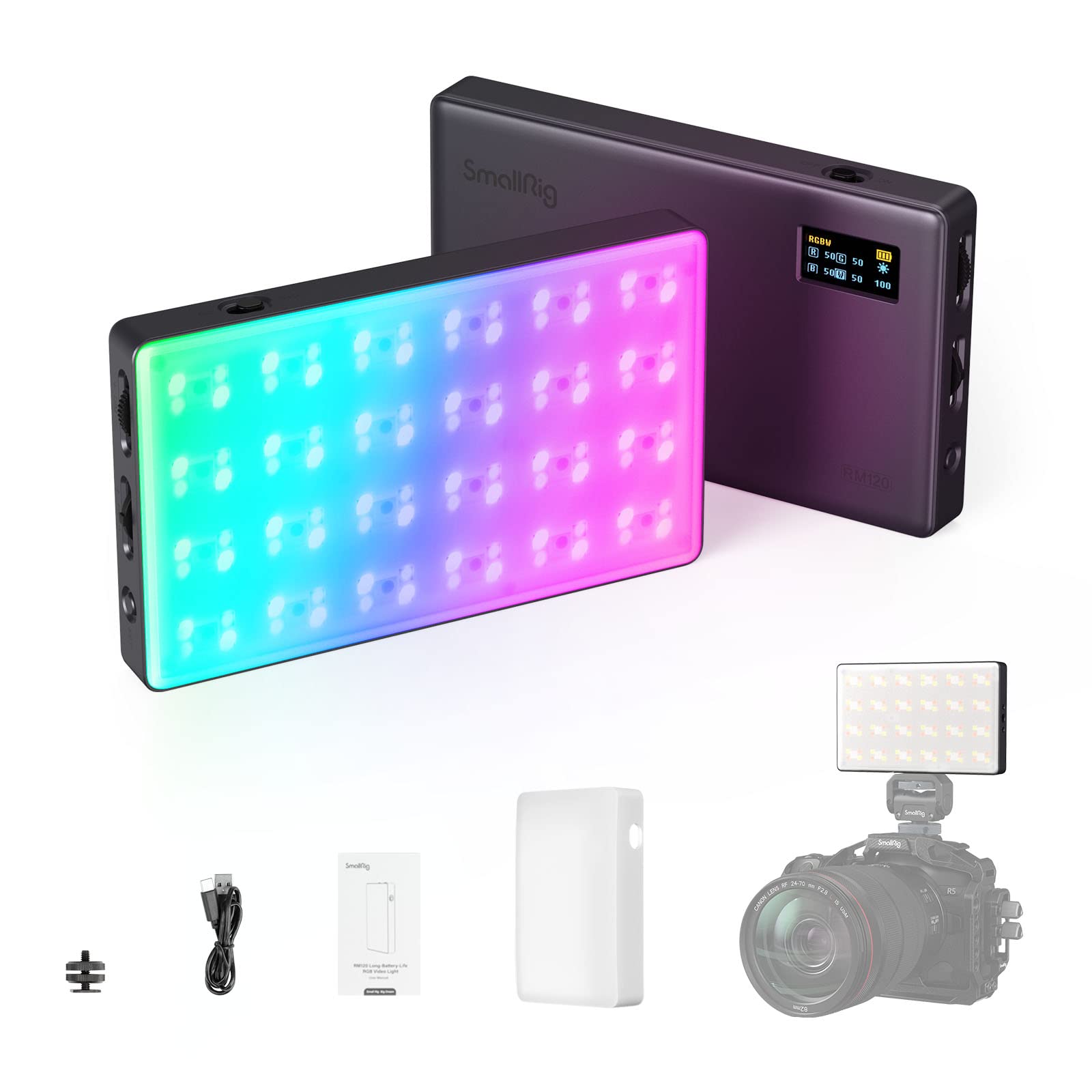 Lámpara De Vídeo Smallrig Rm120 Rgb, 7 W, 5000 Mah, 180 Min, Batería - Venta Internacional.