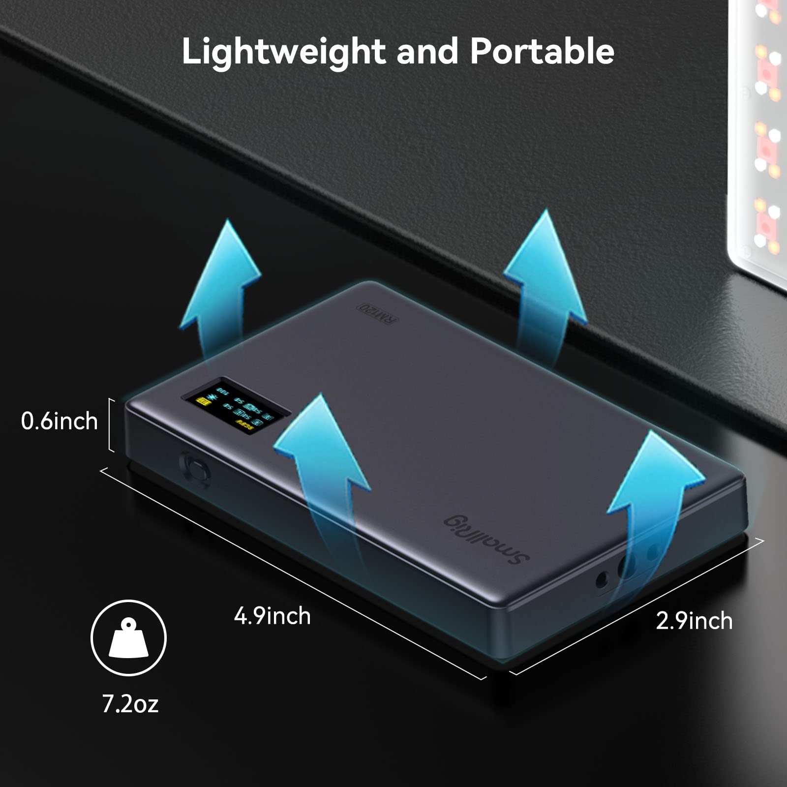 Foto 6 pulgar | Lámpara De Vídeo Smallrig Rm120 Rgb, 7 W, 5000 Mah, 180 Min, Batería - Venta Internacional.