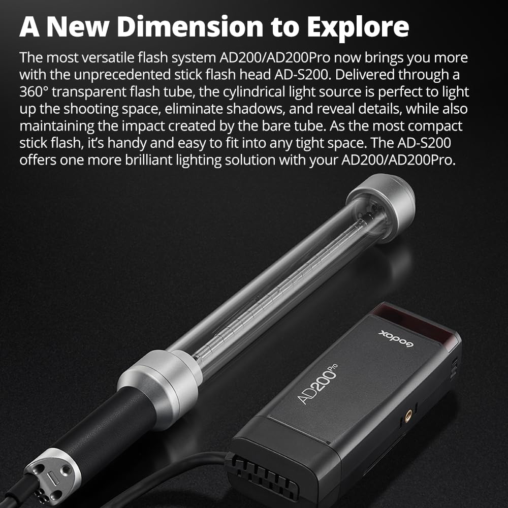Foto 2 | Lápiz De Flash Godox Ad-s200 Para Ad200/200pro Con Barndoor - Venta Internacional.