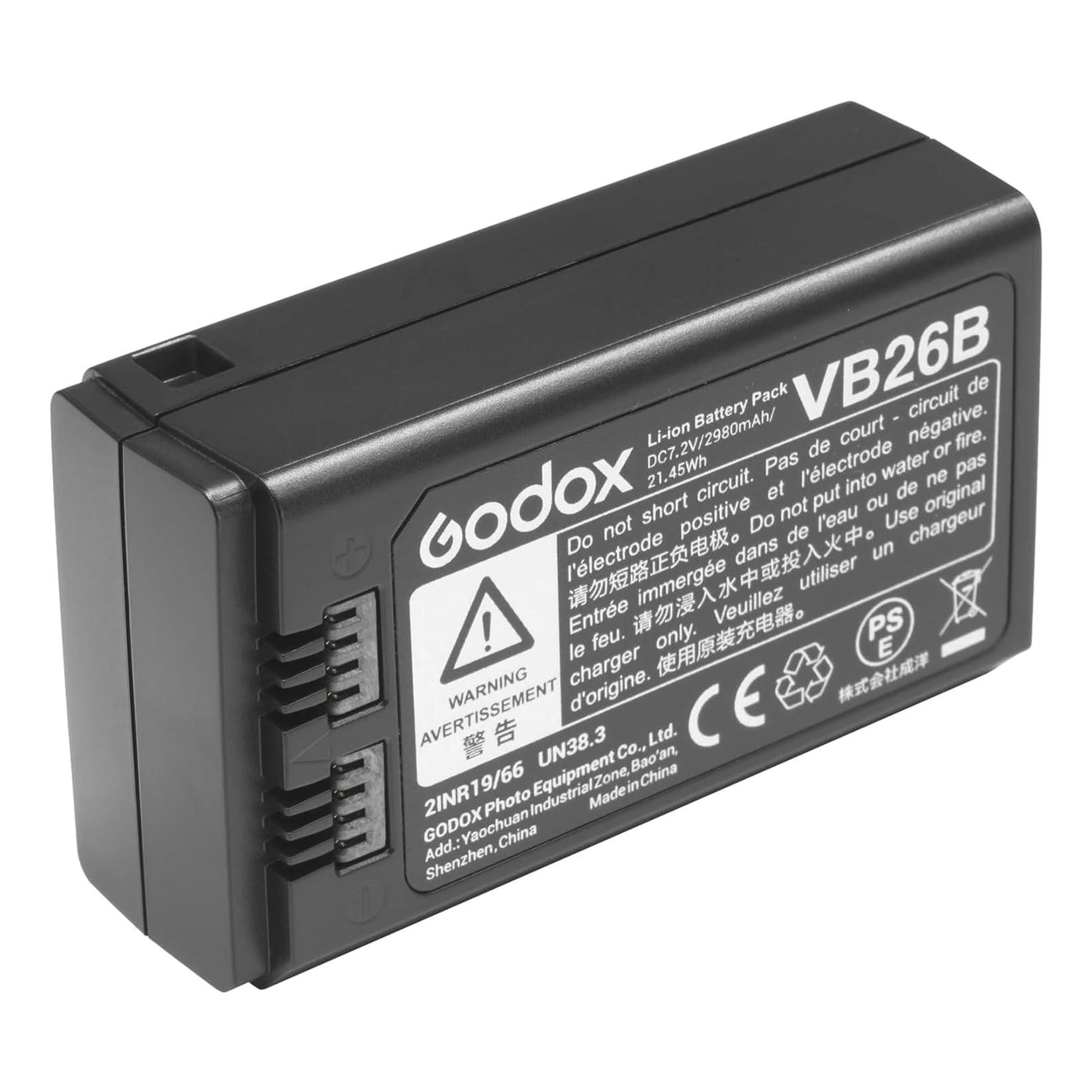 Foto 1 | Batería Godox Vb26b 7,2 V 3000 Mah De Iones De Litio Para V1-c V1-n V1-s V - Venta Internacional.