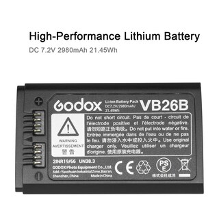 Foto 2 | Batería Godox Vb26b 7,2 V 3000 Mah De Iones De Litio Para V1-c V1-n V1-s V - Venta Internacional.