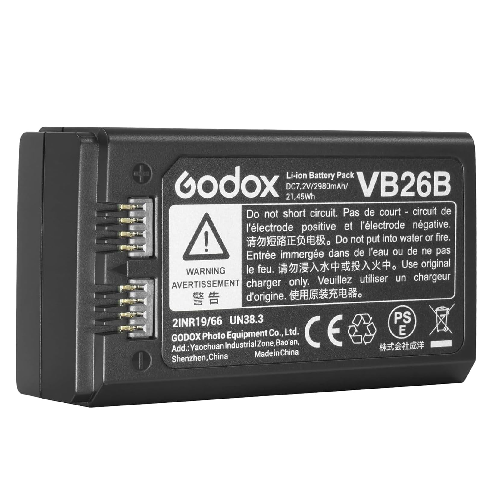 Foto 5 pulgar | Batería Godox Vb26b 7,2 V 3000 Mah De Iones De Litio Para V1-c V1-n V1-s V - Venta Internacional.