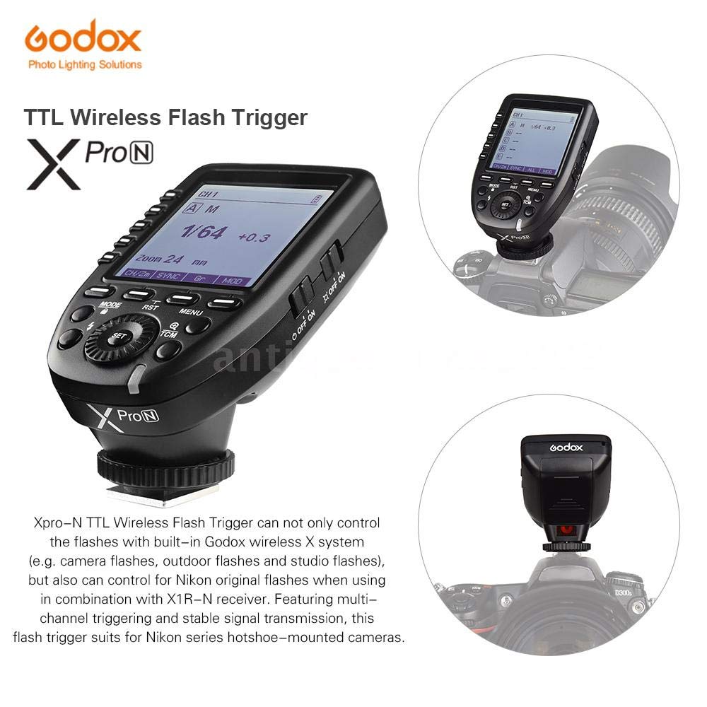 Foto 3 pulgar | Transmisor Inalámbrico Con Disparador De Flash Godox Xpro-n Para Nikon - Venta Internacional.