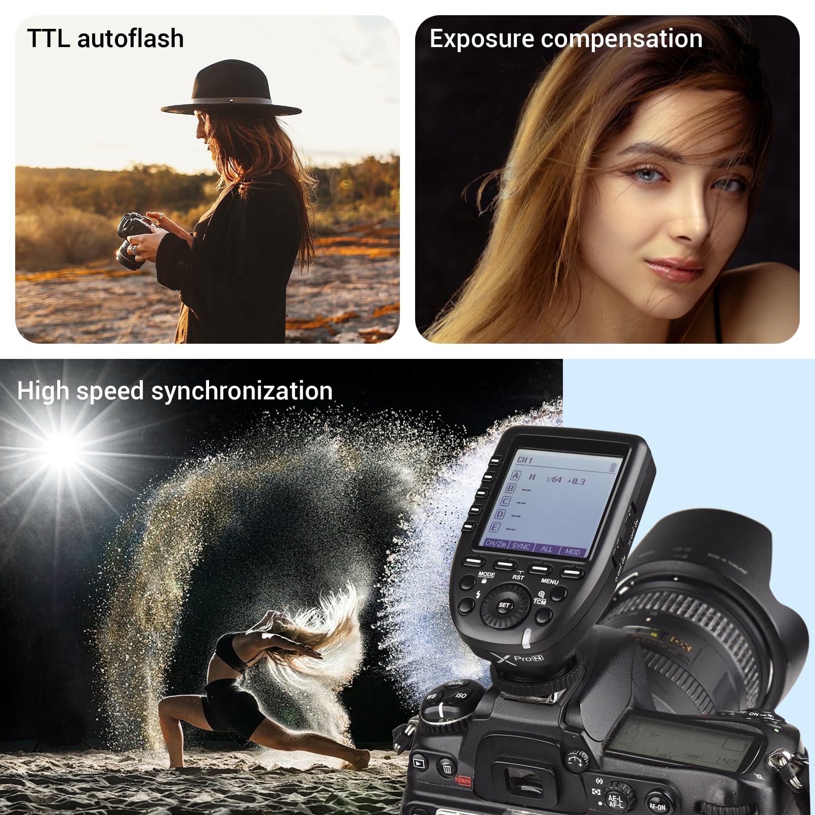Foto 7 | Transmisor Inalámbrico Con Disparador De Flash Godox Xpro-n Para Nikon - Venta Internacional.