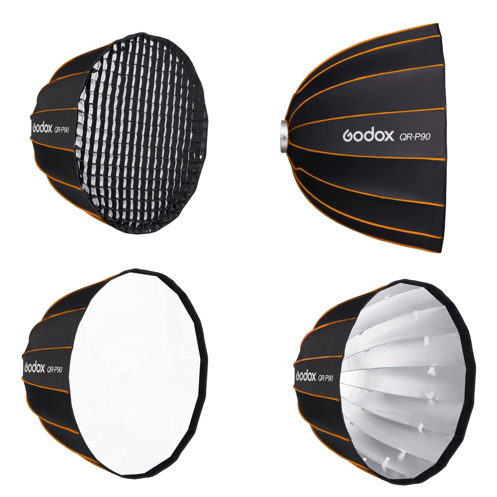 Foto 3 pulgar | Softbox Godox Qr-p90 Parabólico De 90 Cm Con Difusores Para Bowens - Venta Internacional.