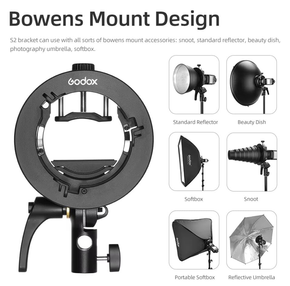 Foto 7 pulgar | Soporte Speedlite S-type Godox S2 Para V1 Ad200pro Ad400pro - Venta Internacional.
