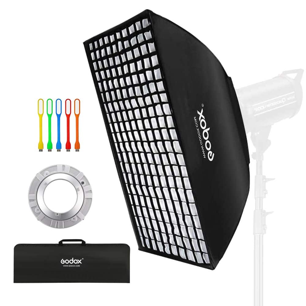 Softbox Lighting Godox De 80 X 120 Cm Con Rejilla Para Fotografía De Estudio - Venta Internacional.