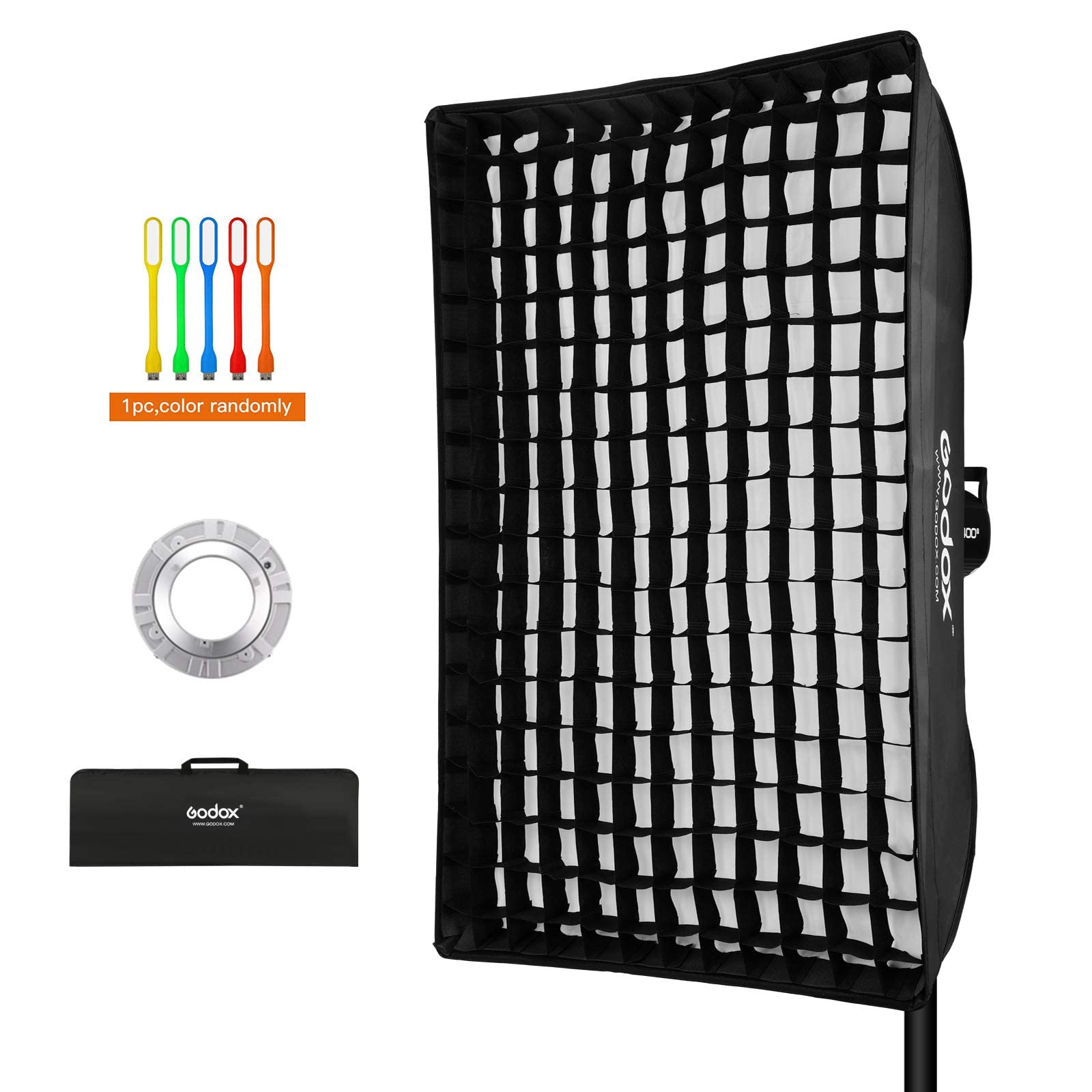 Foto 4 | Softbox Lighting Godox De 80 X 120 Cm Con Rejilla Para Fotografía De Estudio - Venta Internacional.