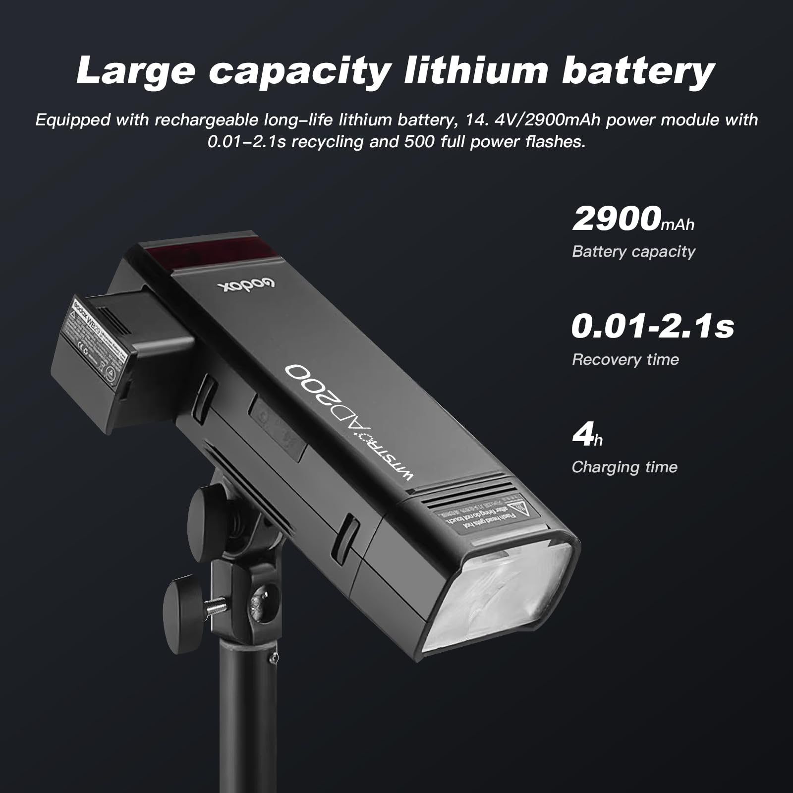 Foto 5 pulgar | Luz Estroboscópica Flash Speedlite Godox Ad200, 200 W, Ttl, Luz Estroboscópica - Venta Internacional.