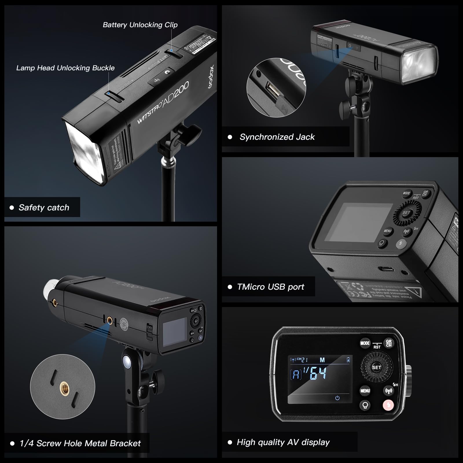 Foto 8 pulgar | Luz Estroboscópica Flash Speedlite Godox Ad200, 200 W, Ttl, Luz Estroboscópica - Venta Internacional.